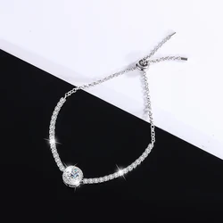 S925 Silver Mosan diamond Galaxy bracelet Mosan stone bag simple women's anniversary gift