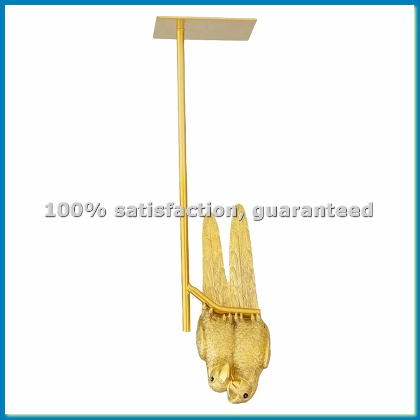 

Parrot Sculpture Resin Parrot Statue Bird Animal Decoration Modern Entrance Desk Living Room Decoration Gold-A79M