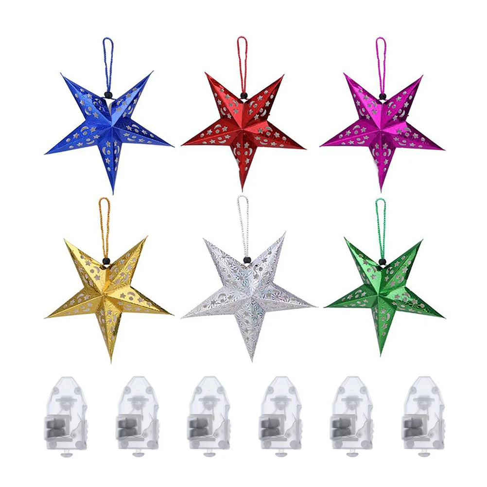 

1Set Delicate Five- Lamp Ornament Elegant Hanging Pendant for Holiday Party Christmas Decoration Indoor Lighting Xmas