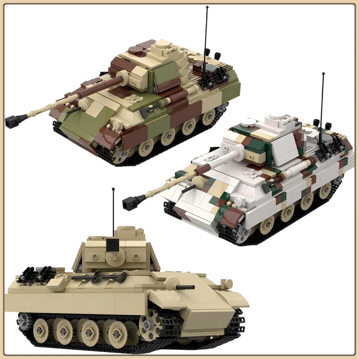 

MOC Military War Series German Black Panther Assault Tank Building Blocks Model DIY Children's Puzzle Assembly Toy Birthday Gift