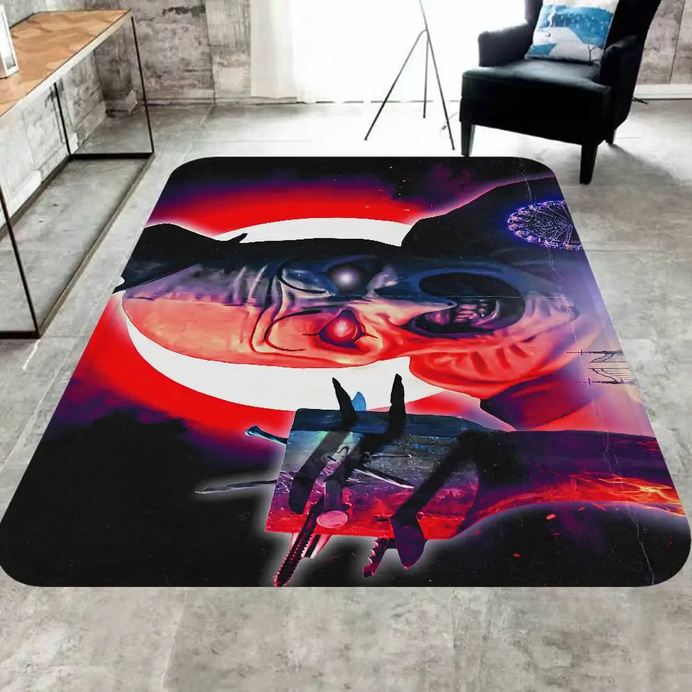Horror T-Terrifier Movie Floor Mat Rectangle Anti-slip Home Soft Badmat Front Door Indoor Outdoor Mat Welcome Doormat