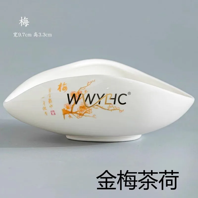 

Suitable for White Porcelain Lotus Ceramic Tea Appreciation Spoon Art Tea Ceremony Accessories