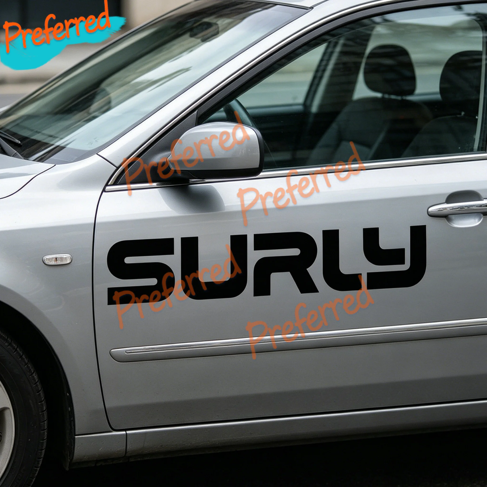 2x Pegatinas Vinilo JDM Surly Solid or Outline Bike Decals Labels Customizable in Any Sticker Size -No Background