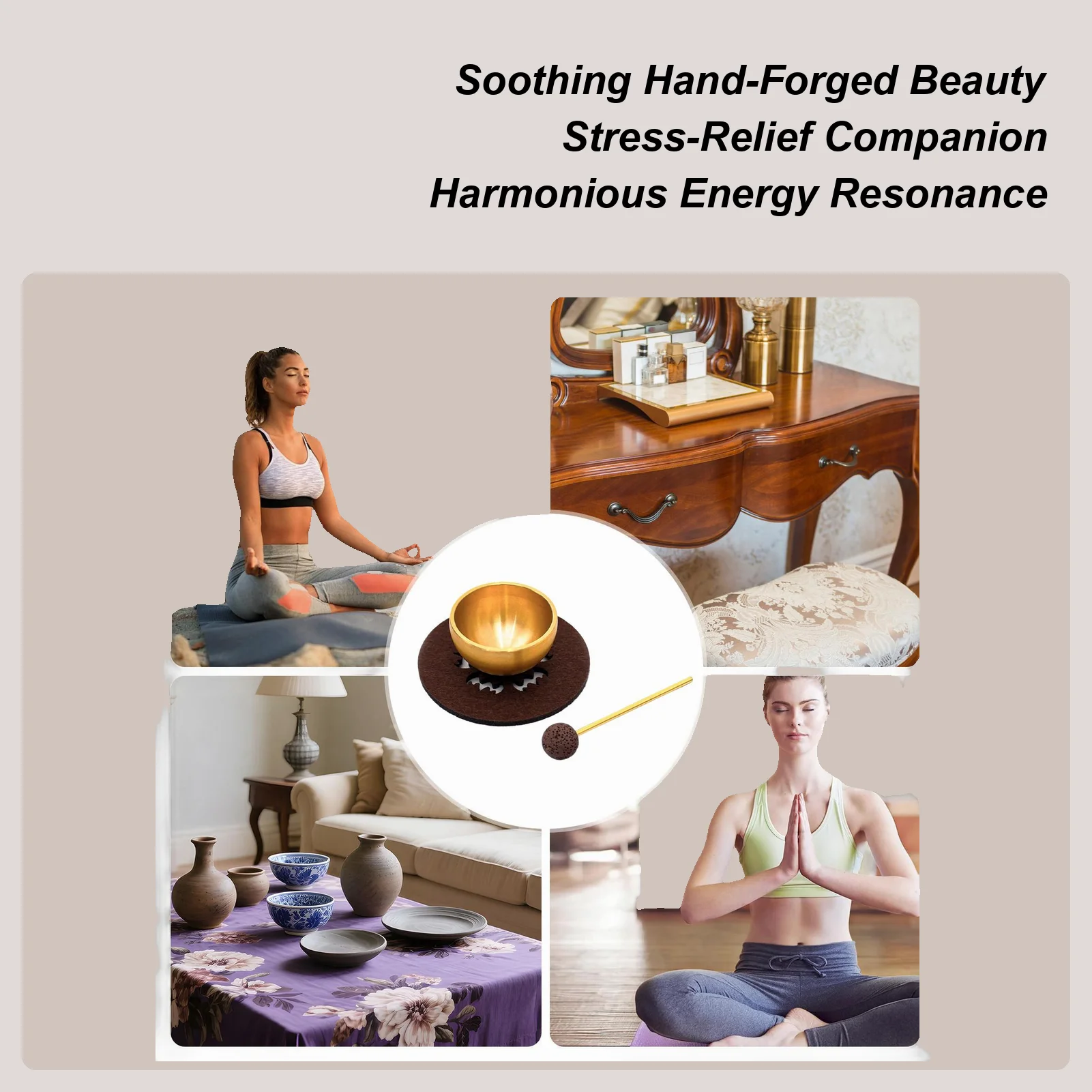 

Meditation Bowl Portable Mini Stress Relief Instruments Sound Bowls For Healing For Stress Relief Self-Regulation Yoga