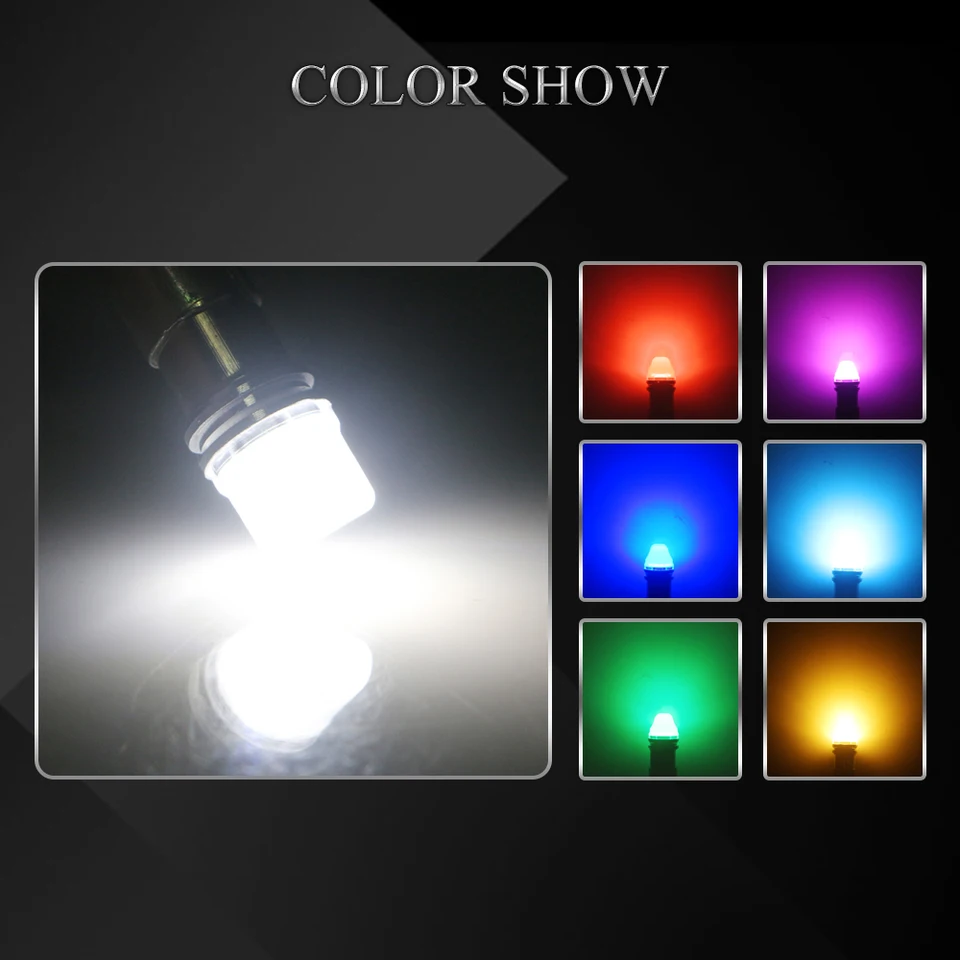 10pcs DC12V BA9S 2835 3 SMD Bulb Floodlight For Car Led Plate Map