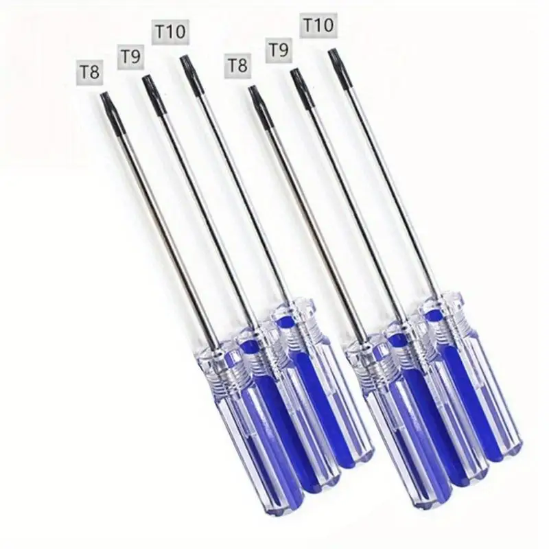 6pcs/set T8 T9 T10 Precision Screwdriver Security Tamper Proof Magnetic Bits for Phone Repair Tools