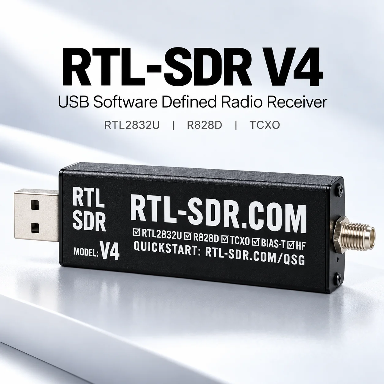 RTL-SDR V4 Receiver USB Software Defined Radio RTL2832U R828D SDR Receiver V3...