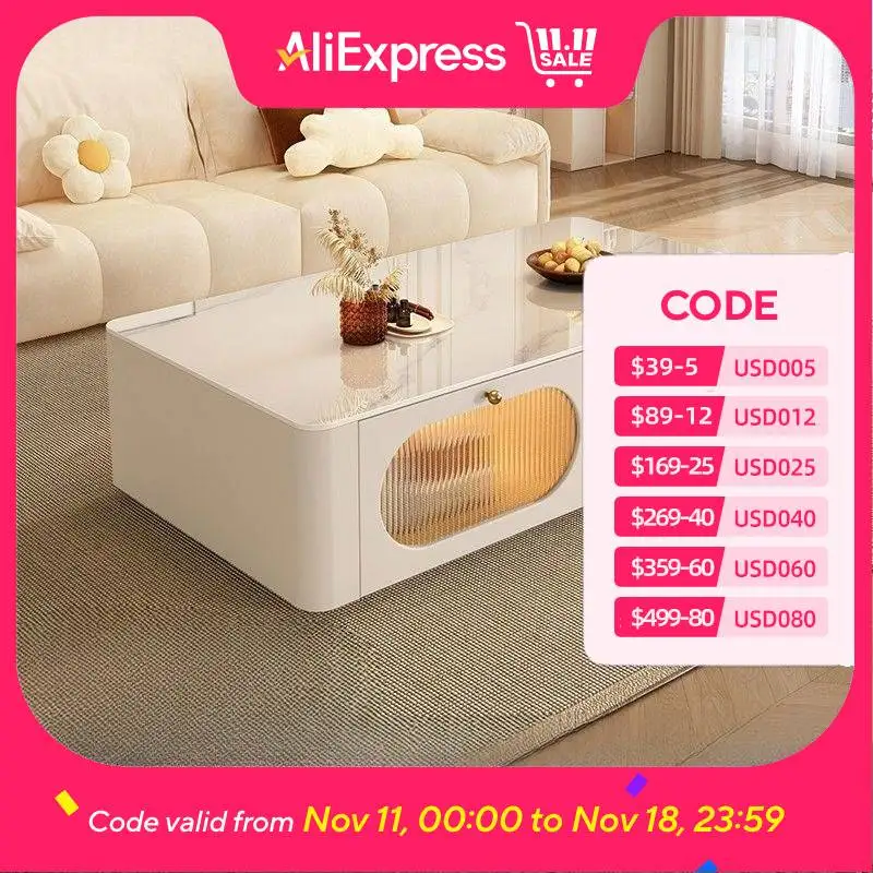 

Classic Luxury Coffee Tables Modern White Storage Designer Nordic Coffee Tables Living Room Tavolino Da Salotto Furniture Home