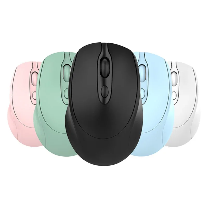 Mouse Bluetooth Isi Ulang untuk Laptop PC Tablet Mouse Nirkabel Model Ganda untuk Macbook iPad 2.4G USB Mouse Optik