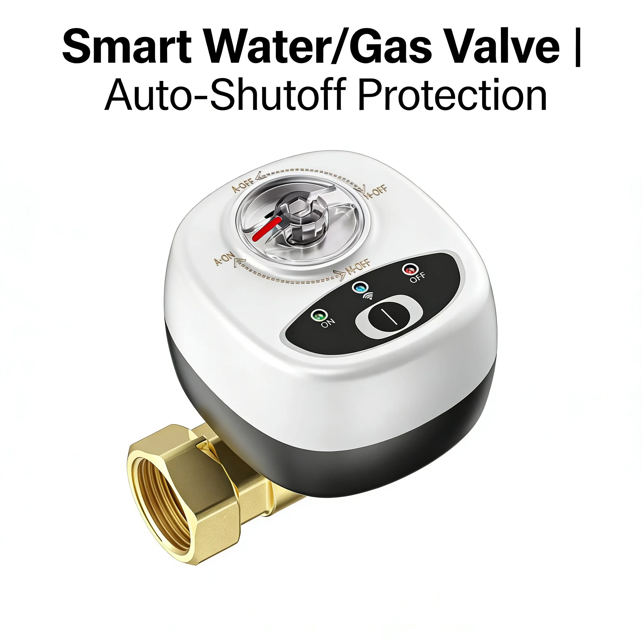 Smart Water Valve Voice Control Remote App Timer Control Auto Shutoff Leak Alarm Works with Alexa Google Home Smart Home
