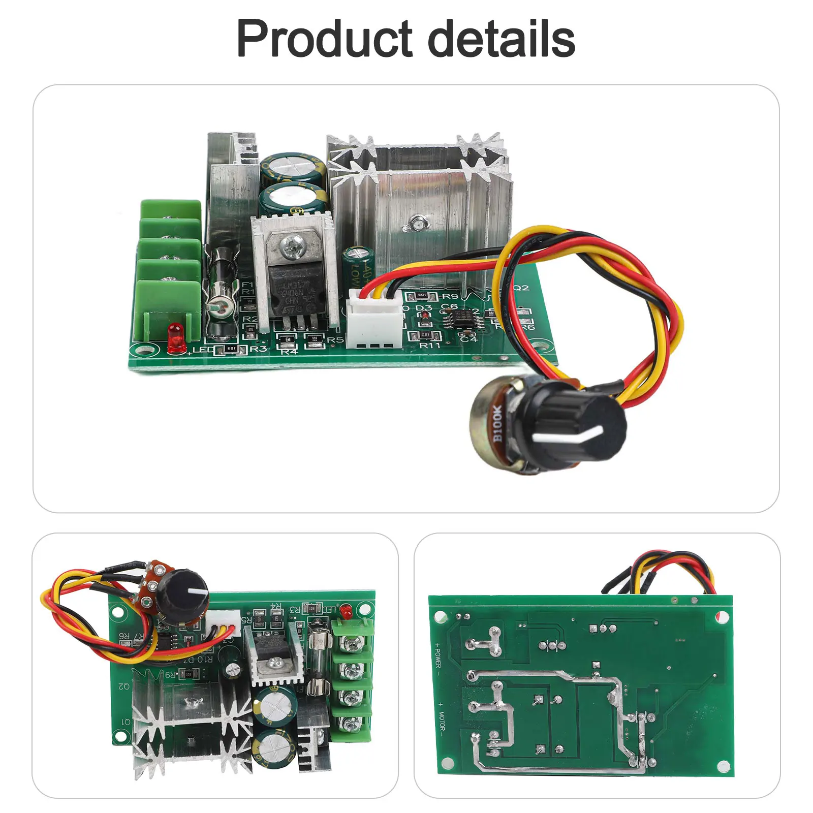 20A DC Motor Speed Regulator High-Power Drive 10-60V For PWM HHO RC Motor Speed Regulator Controller Switch