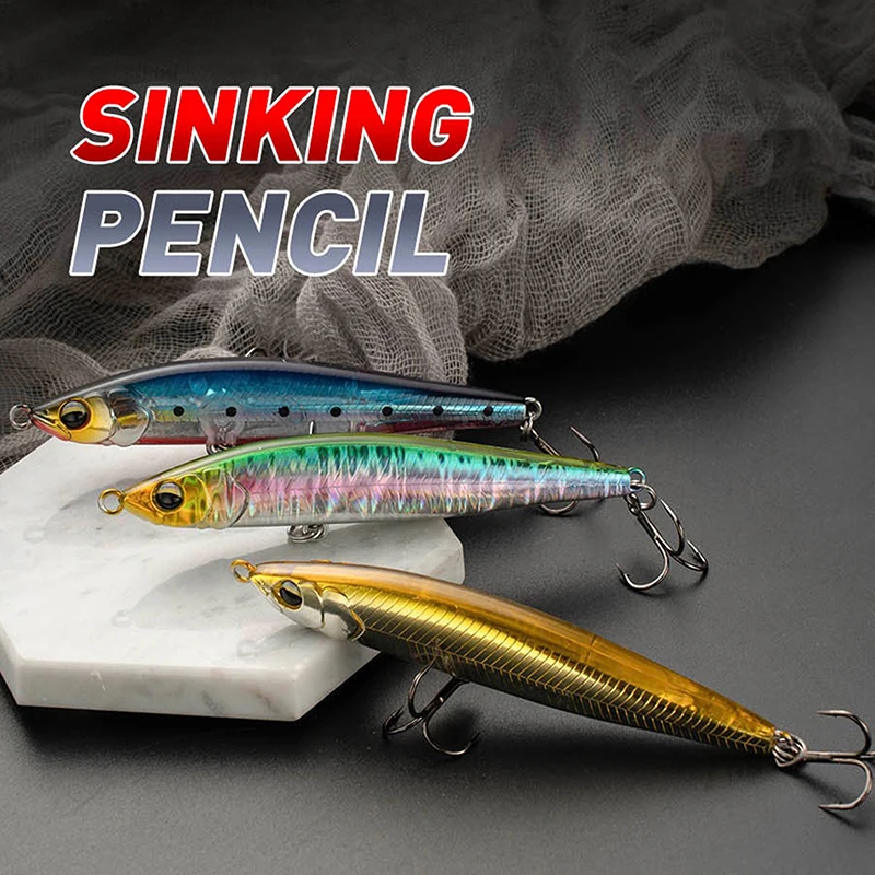 Sinking Pencil Bait Fishing Lure 95mm 105mm For Long Casting Bass Lure Seabass Lurse With Anti-corrosion Hooks Fishing Wobbler