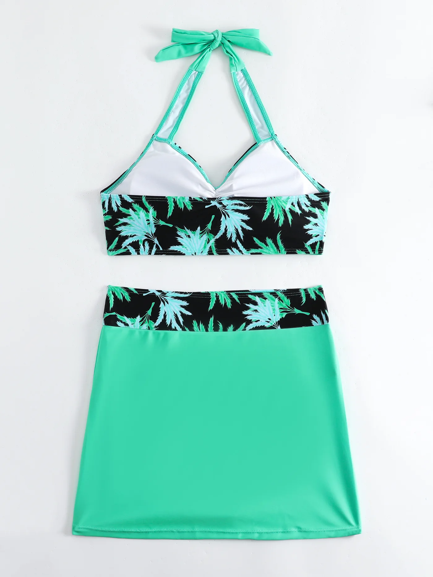 Sexy ZIGZAG Bikini 2025 Donna Tre pezzi Costume da bagno Halter Costumi da bagno Donna Beachwear Costume da bagno a vita alta Gonna con coulisse