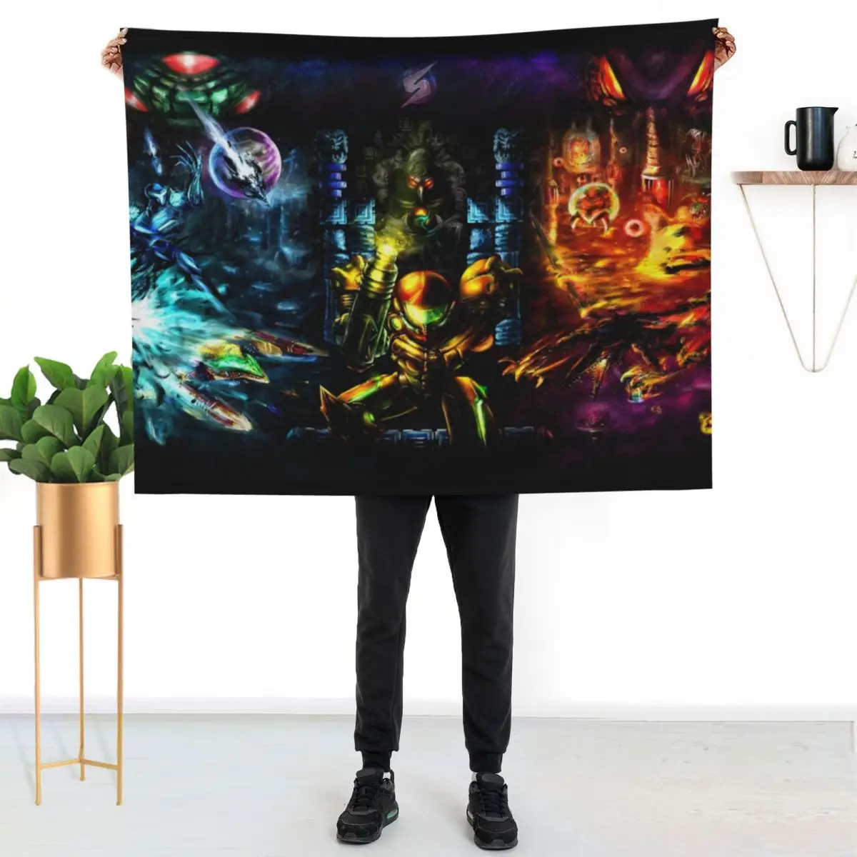 Harmony of a Hunter: 25 Years of Metroid Throw Blanket Plaid For Baby wednesday Flannels christmas decoration Picnic Blankets
