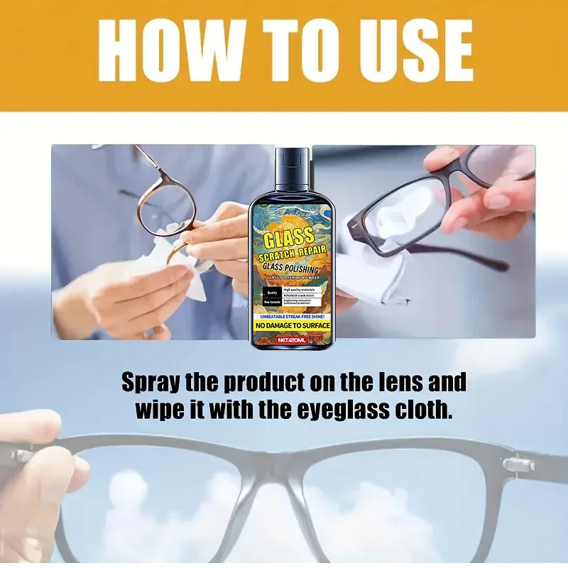 NEW Eyeglass Scratch Repair Cream-Eyeglass Lens and Frame Scratch Polish,Lens Scratch Polishing,Buffing,Suitable for Eyeglasses image 4