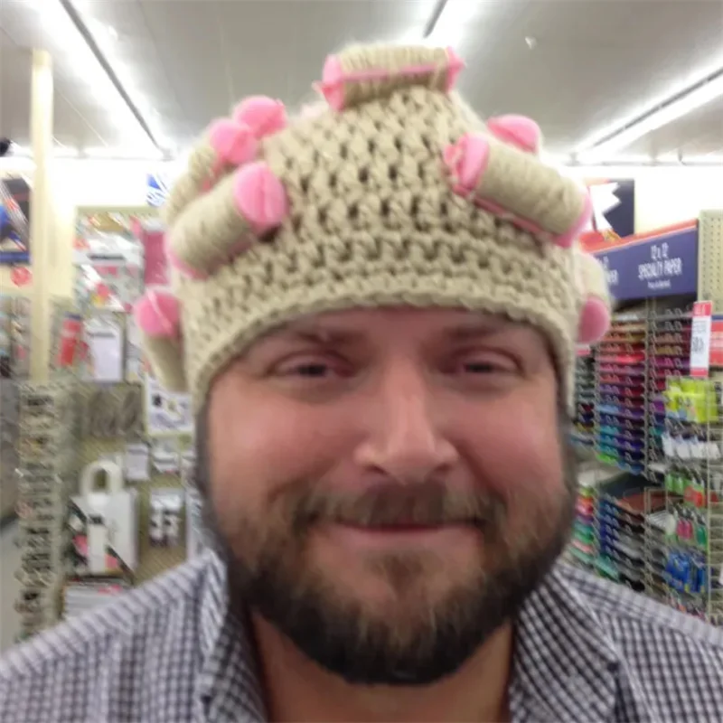 

Модные милые крошеты ручной работы для взрослых, бигуди для волос, шляпа, забавный фильм, домохозяйка, Landlady, карнавальный костюм, эластичный чехол на голову