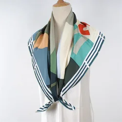 100% Natural Silk Scarf Shawl Large Square Silk Head Scarves Hijab 35