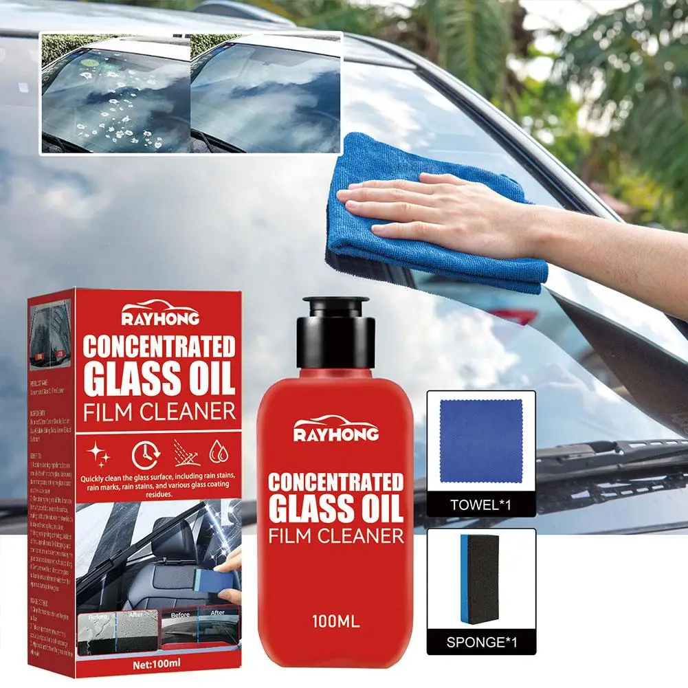 

Car 100ml Concentrated Glass Oil Film Cleaner Strong Car To Cleaning Product Glass Formula Mild Harm No Cleaning Decontamin N6Z6