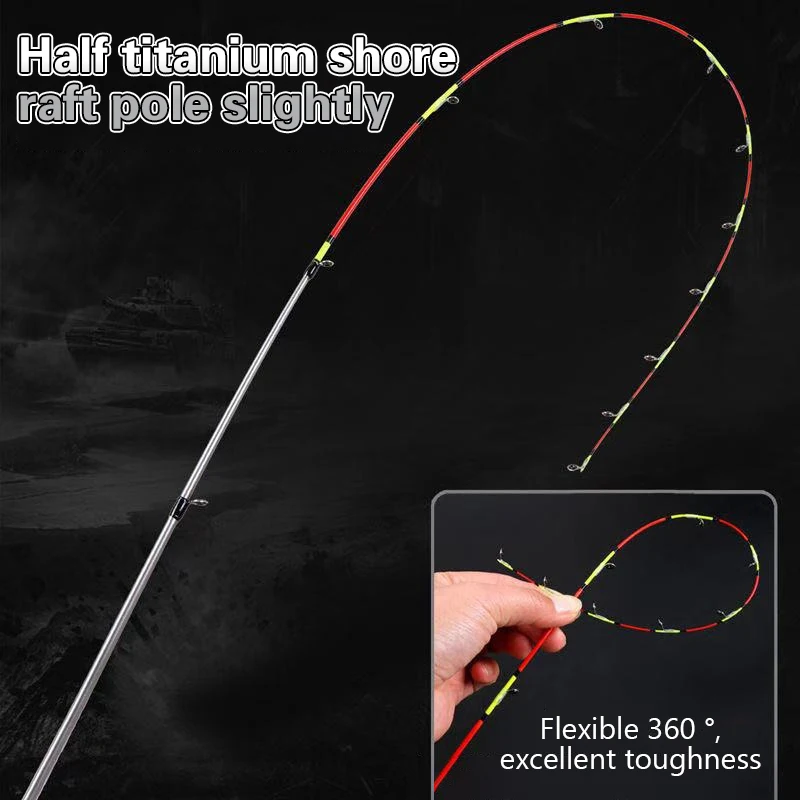 Slightly Nano Glass Fiber Semi-titanium Full Titanium Alloy Rod Tip Ultra-light Rotating Fishing Rod