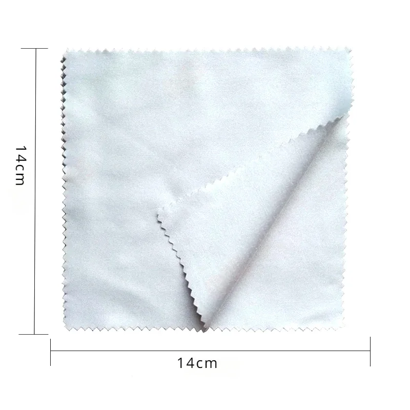 10pcs Wholesale Sublimation Blanks White Glasses Cleaning Cloth Microfiber Double Sided Fleece Glasses Clean Lens Cloth 2024