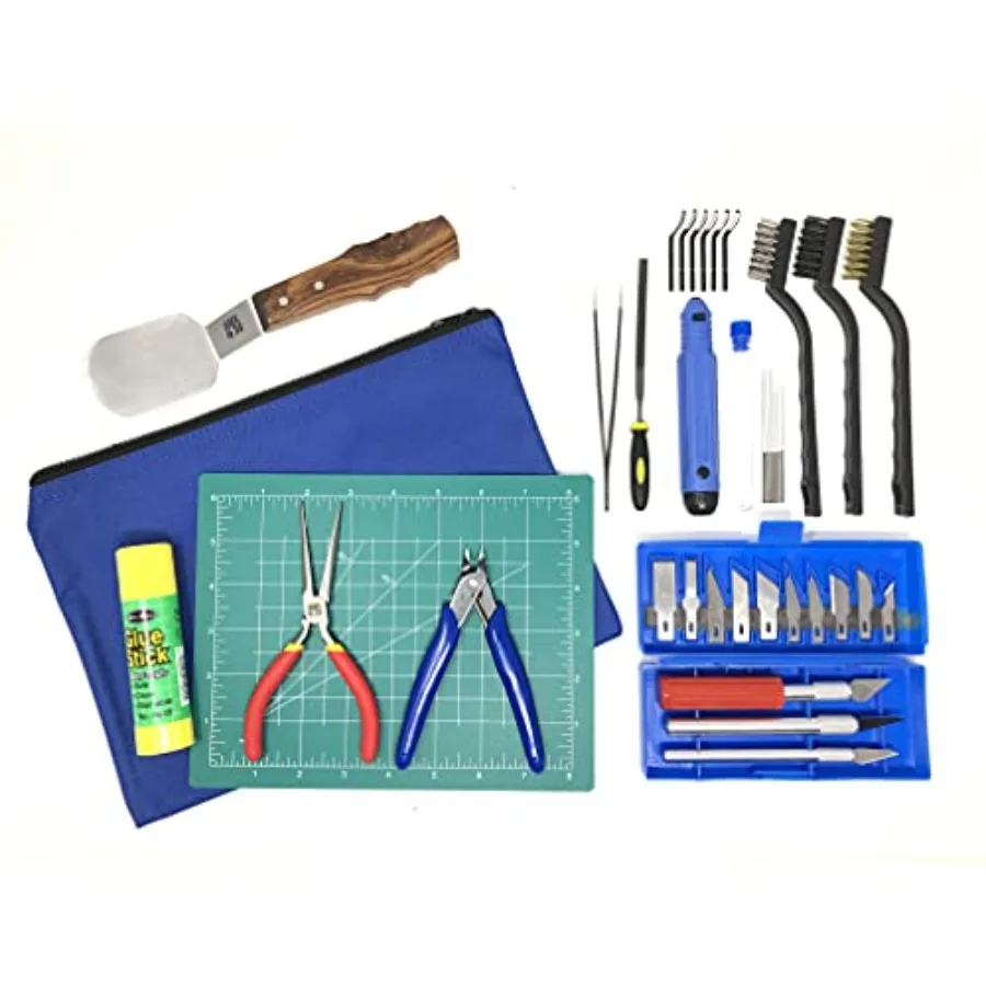 

Economy 3D Printer Tool Kit - All The 3D Printing Tools and Accessories Needed to Remove Clean and Finish 3D Prints for Adhesio