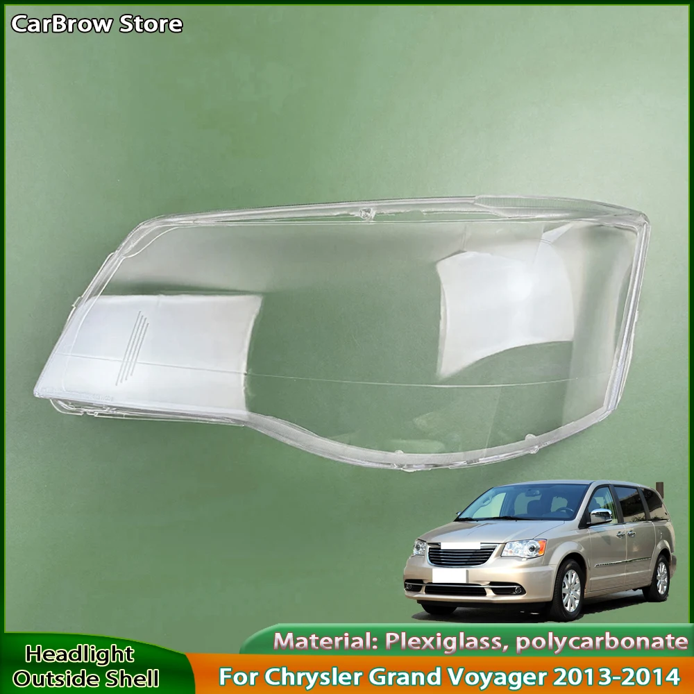 

Transparent Cover Lens Replace The Original Lampshade For Chrysler Grand Voyager 2013-2014 Front Lamp Shade Headlight Mask Shell