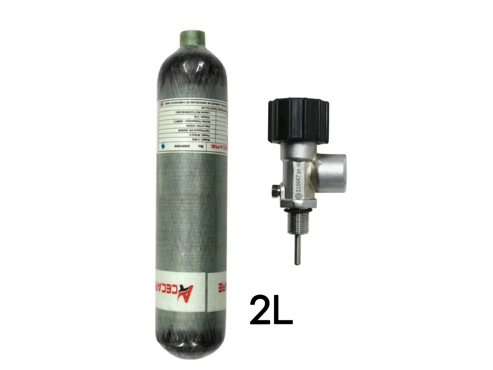 ACECARE 4500Psi 2L Carbon Fiber Cylinder High Pressure Air Tank With Regulator Valve Compressed Air Bottle for Scuba Diving