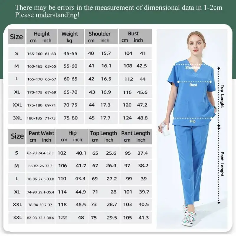 ชุดยูนิฟอร์มแพทย์ผู้หญิงแบบยืดได้ พรีเมียม สำหรับพยาบาล ชุดผ่าตัดในโรงพยาบาล ทรงเข้ารูป ชุดทำงานทางการแพทย์ ชุดสำหรับร้านเสริมสวย สปา ไซส์ S