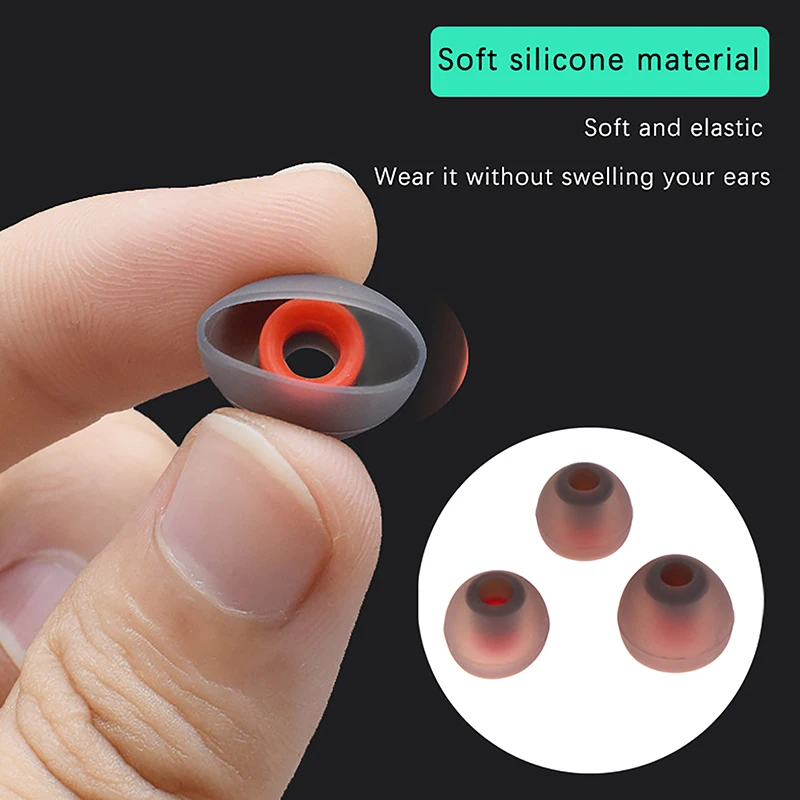 2 paia di cuscinetti auricolari per cuffie punte per auricolari punte per auricolari In Silicone L M S auricolari In-Ear auricolari auricolari accessori