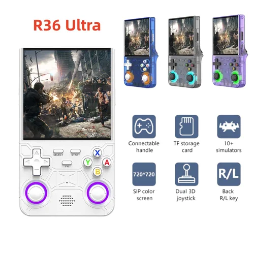 Consola de videojuegos Retro R36 Ultra portátil, pantalla IPS, 128GB, reproductor de bolsillo portátil, sistema Linux R36S R36 PRO