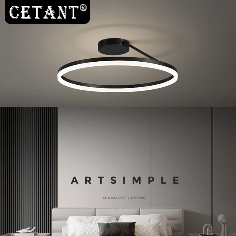 

Ceiling Light LED Modern Home Decoration Chandelier For Living Room Restaurant Bedroom White Black Indoor Decor Lighing Fixtures