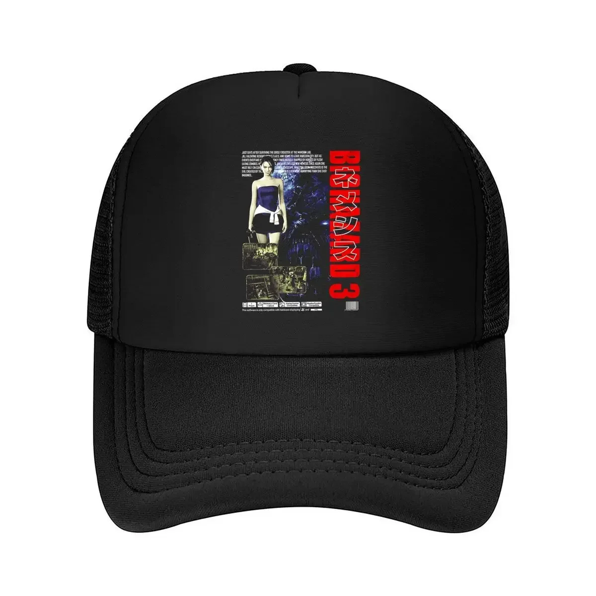2026 Biohazard 3 Retro Game - Inspired, Survival Horror Art Poste Mesh Baseball Cap