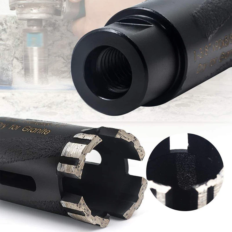 Hole Saw 5/8'-11 M14 Dry Use Diamond drill bit arm guard dry drill bit granite hole opener sintered Corrugated tooth tools
