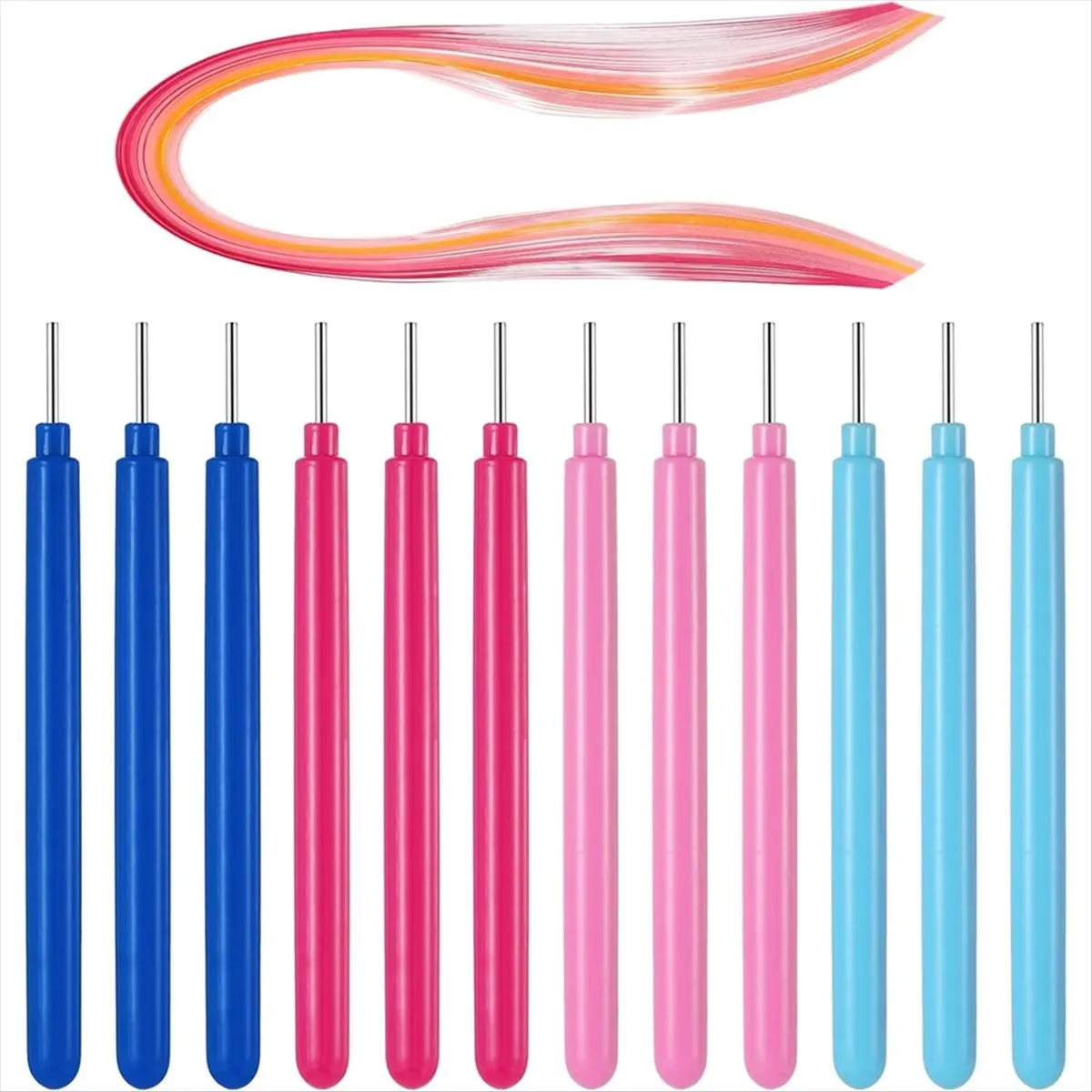 2026 + 12 PCS Paper-Quilling Tools,Rolling Curling Quilling Needle-Pen with 100 PCS Roll-Paper for Art Craft DIY Handmade Tools
