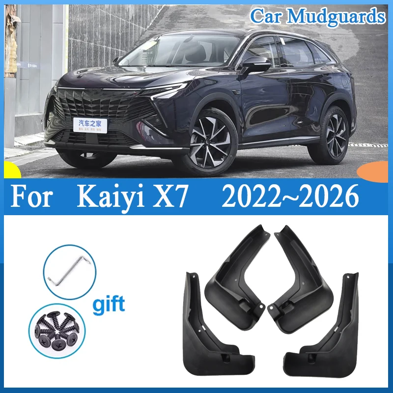 

For kaiyi x7 2026 Accessories 2022-2026 Kunlun Sportequipe 8 GT Mudguards Mudflap Splash-proof Mud Flaps Fenders Car Accessories