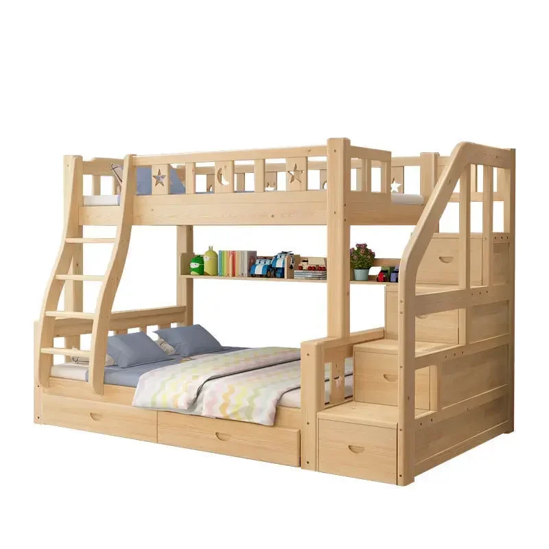 Two-story bunk 1.6m long 0.9m wide 1.9m wide double adult multifunctional 1.8m long high and low bed.