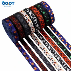 Double-Sided Halloween Series Thicken Ribbon 3/8Inch 23824-1,10Yards DIY Dog Collar Leash Mobile Phone Chain Kettle Webbing