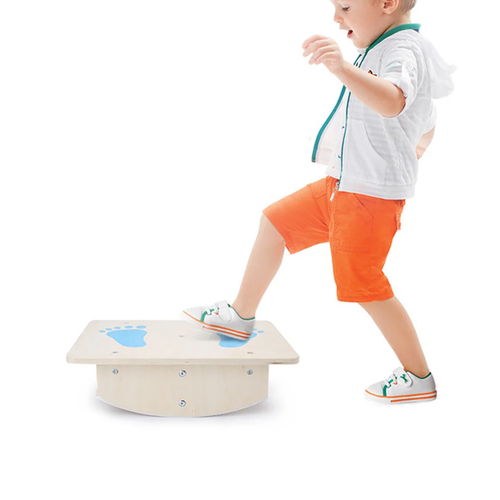 

Single Foot Stool Kids Balance Board Wooden Chair Children Sports Trainer Balancing Toy Premium Material Brain Development Home