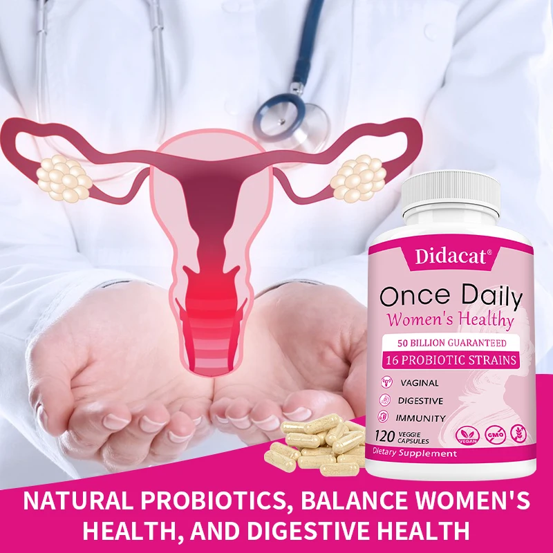 Once Daily Probiotic for Women, 50Billion CFU 16 Probiotic Strains with Organic Prebiotics for Digestive, Vaginal& Immune Health