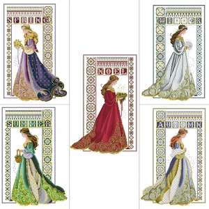 Bridal con Kit de punto cruzado contado con personaje de Bouquet 16CT 14CT 11CT 11CT CONJUNTO ESTRADO BRITO DE BORROCIONES DE BORROCIONES DE DIA DIA 6 mejores kits de puntadas de costura de ventas - №6