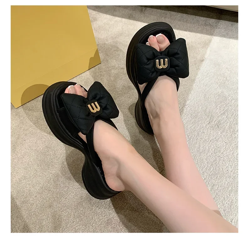 2026 Sommer Neue Mode Damenschuhe Pantoletten Bequeme Plateau-Schuhe Hohe Absätze Freizeit Blumen Outdoor Strand Pantoffeln für Frauen – Detail 22
