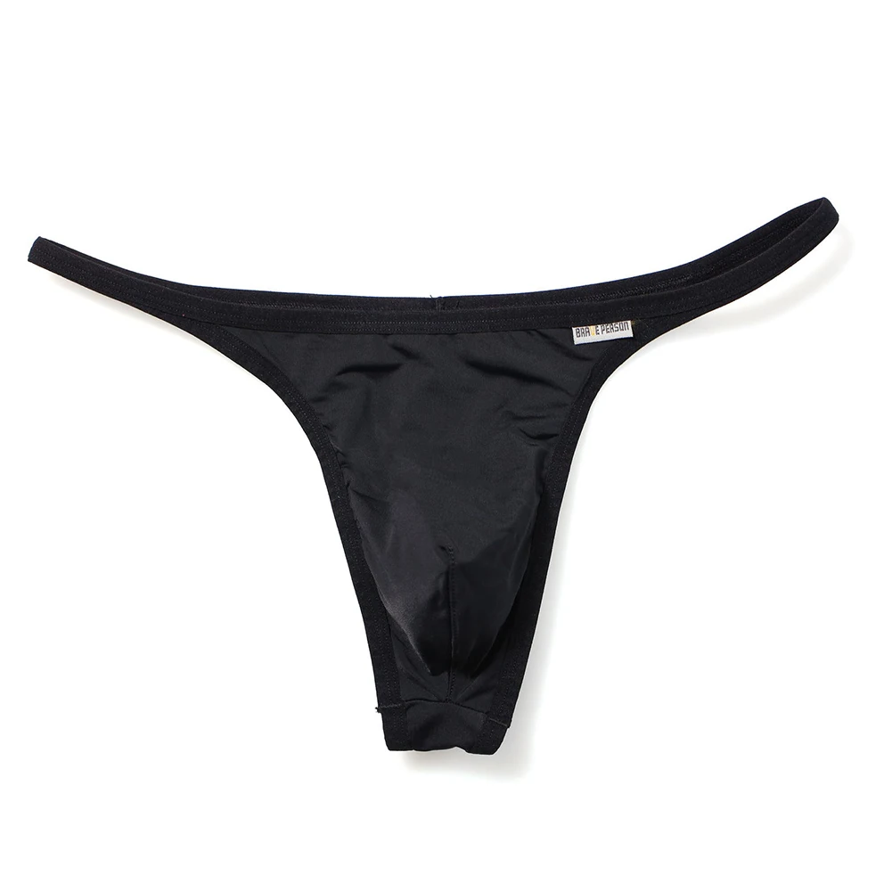 

For Casual Wear Men G-Strings Breathable Pouch Black Classic Style Underwear Fashionable Briefs Men's Thong Underwear