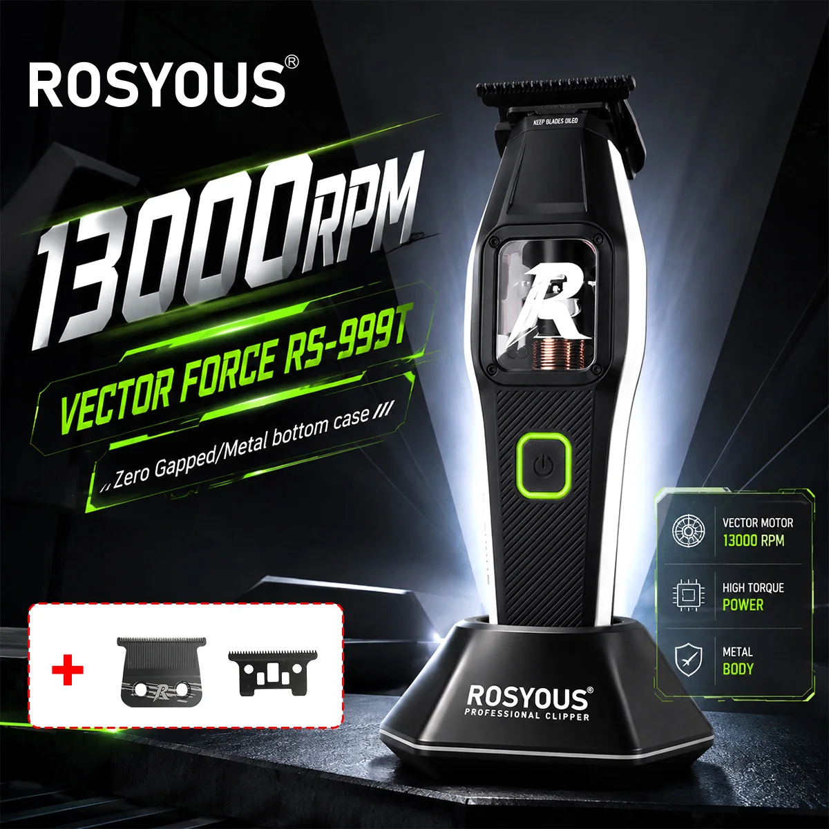 rosyous-rs-999t-tagliacapelli-professionale-per-uomo-con-lama-dlc-a-t-motore-magnetico-vector-a-0-gap-base-di-ricarica-corpo-in-metallo-usb