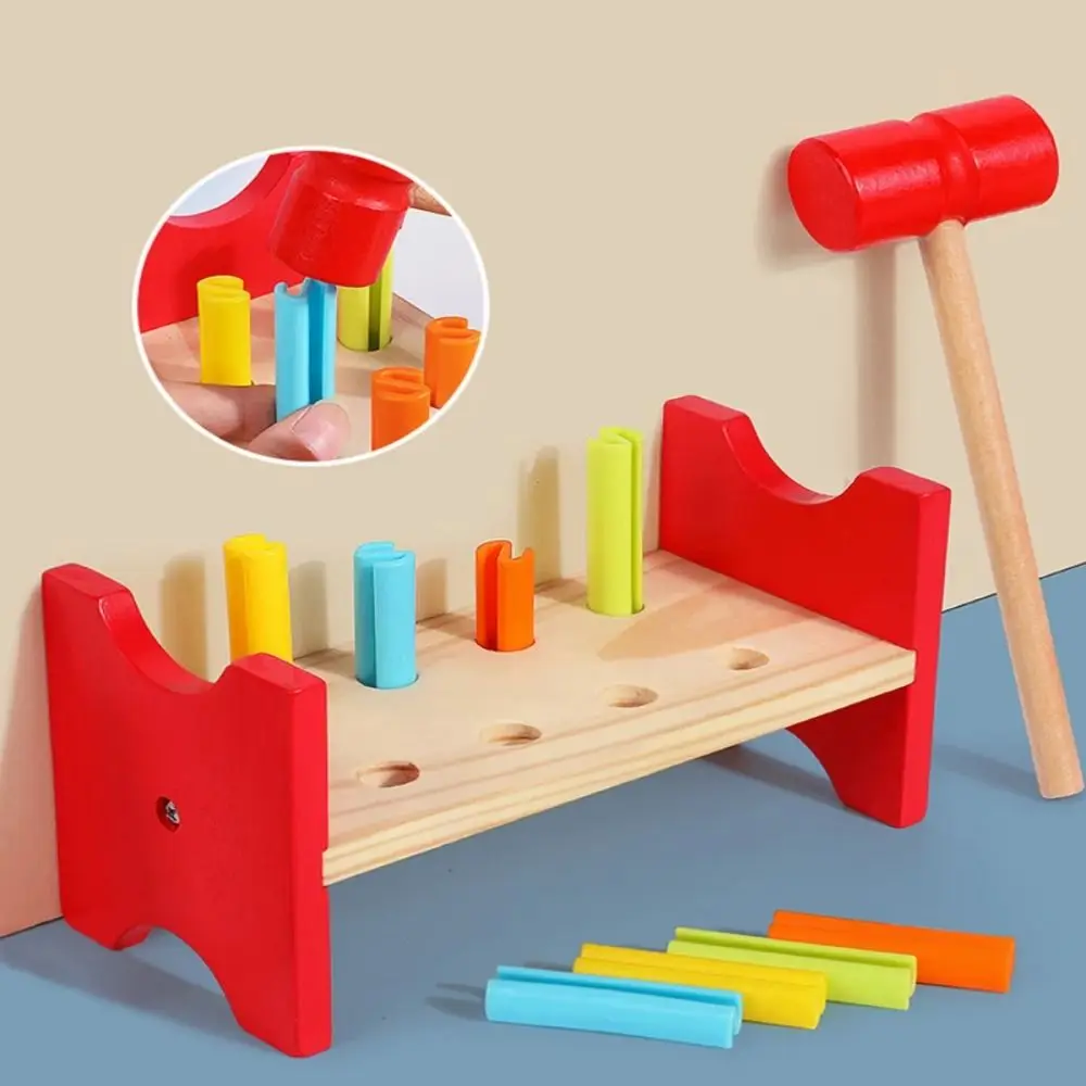 

Игровой набор «Молоток и гвозди» для развития мелкой моторики и координации рук и глаз, сенсорная игрушка для малышей