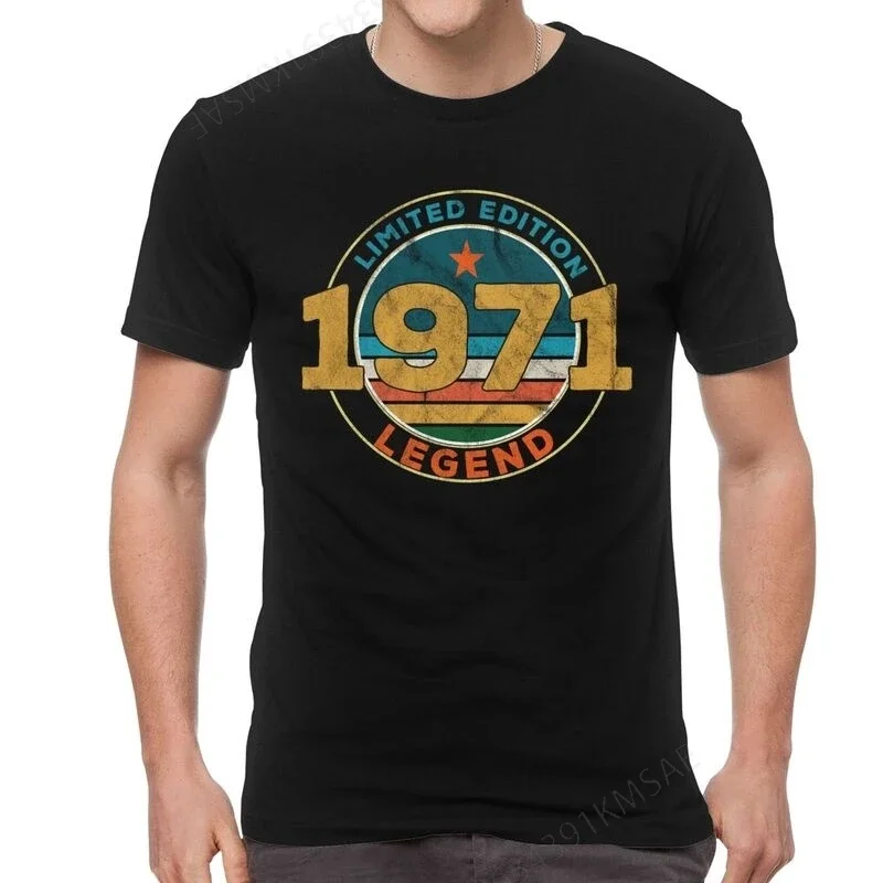 Vintage Male Legend 1971 T-Shirt in edizione limitata Harajuku 50th Birthday Gift Tshirt manica corta Hip Hop T Shirt Cotton Tee Gift