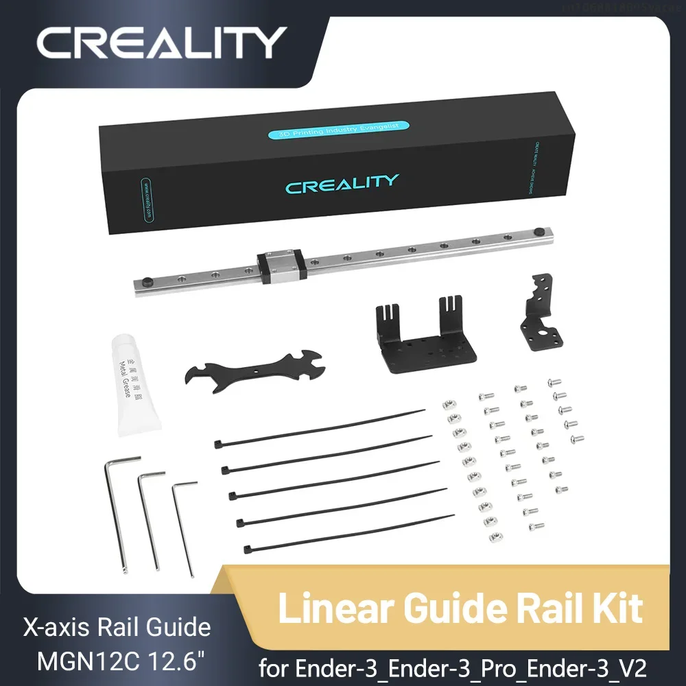 

Creality Ender 3 Linear Rail Kit X-axis Rail Guide MGN12C 12.6" Length with Mount Bracket Support Sprite Pro Kit Compatible With