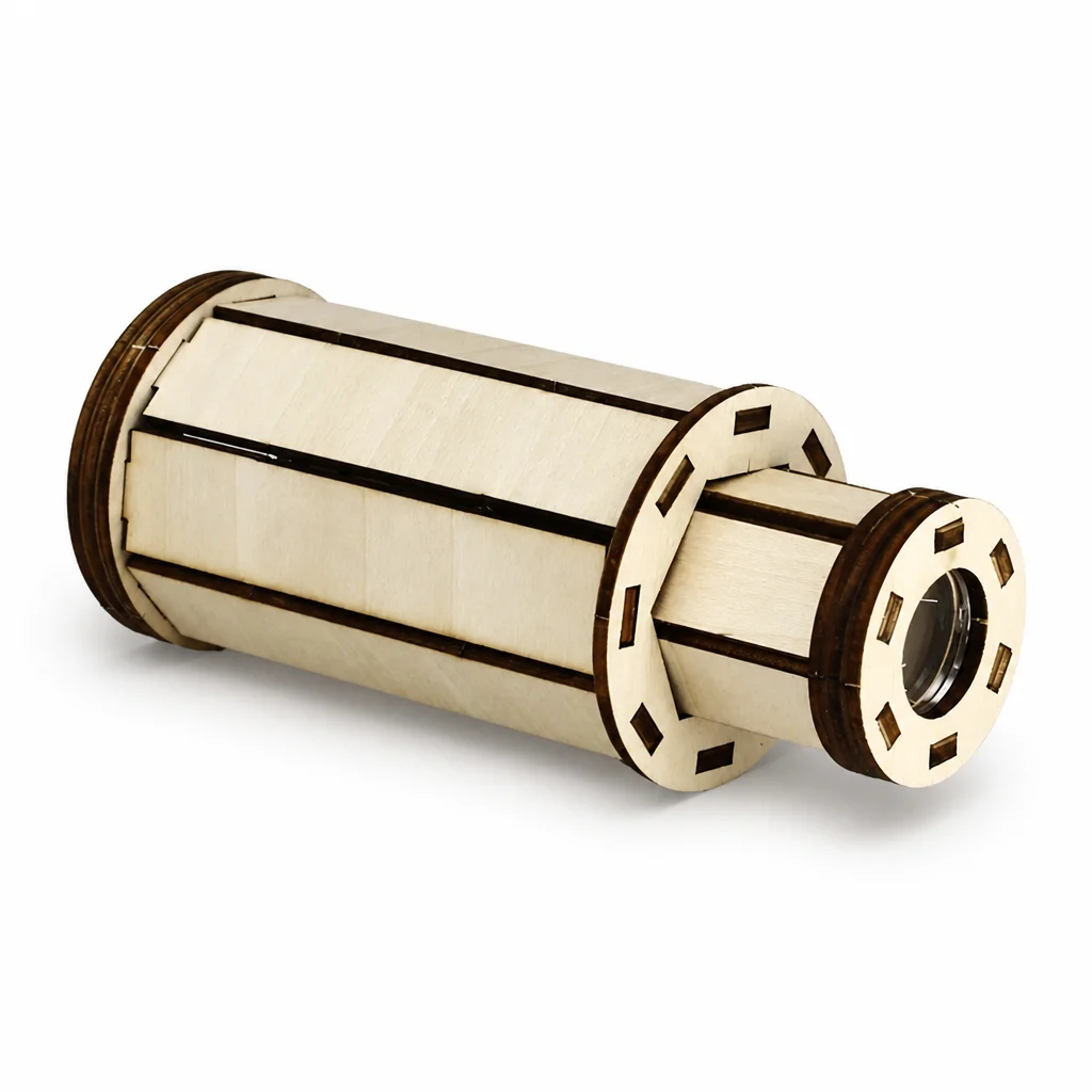 STEM Wooden DIY Telescope Kits for Kids Educational Science Project Toy Optical Experiment Tool School Teaching Aids 3D Puzzle