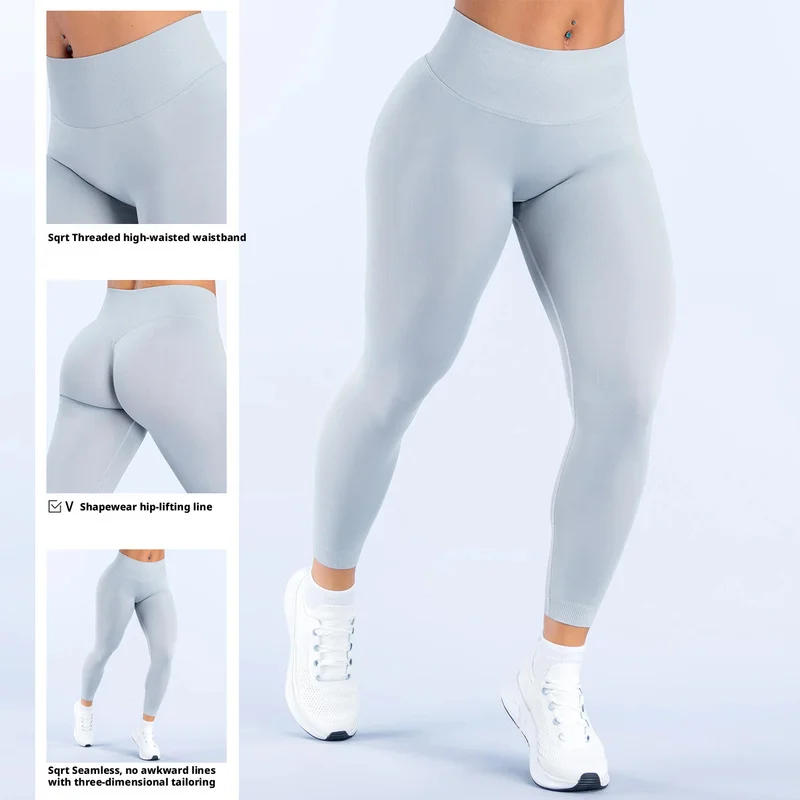 Denyf Summer Super Soft Fabrics High Waist Leggings Gym Yoga Pants Running Workout Tights Push Up Sports Leggings Women