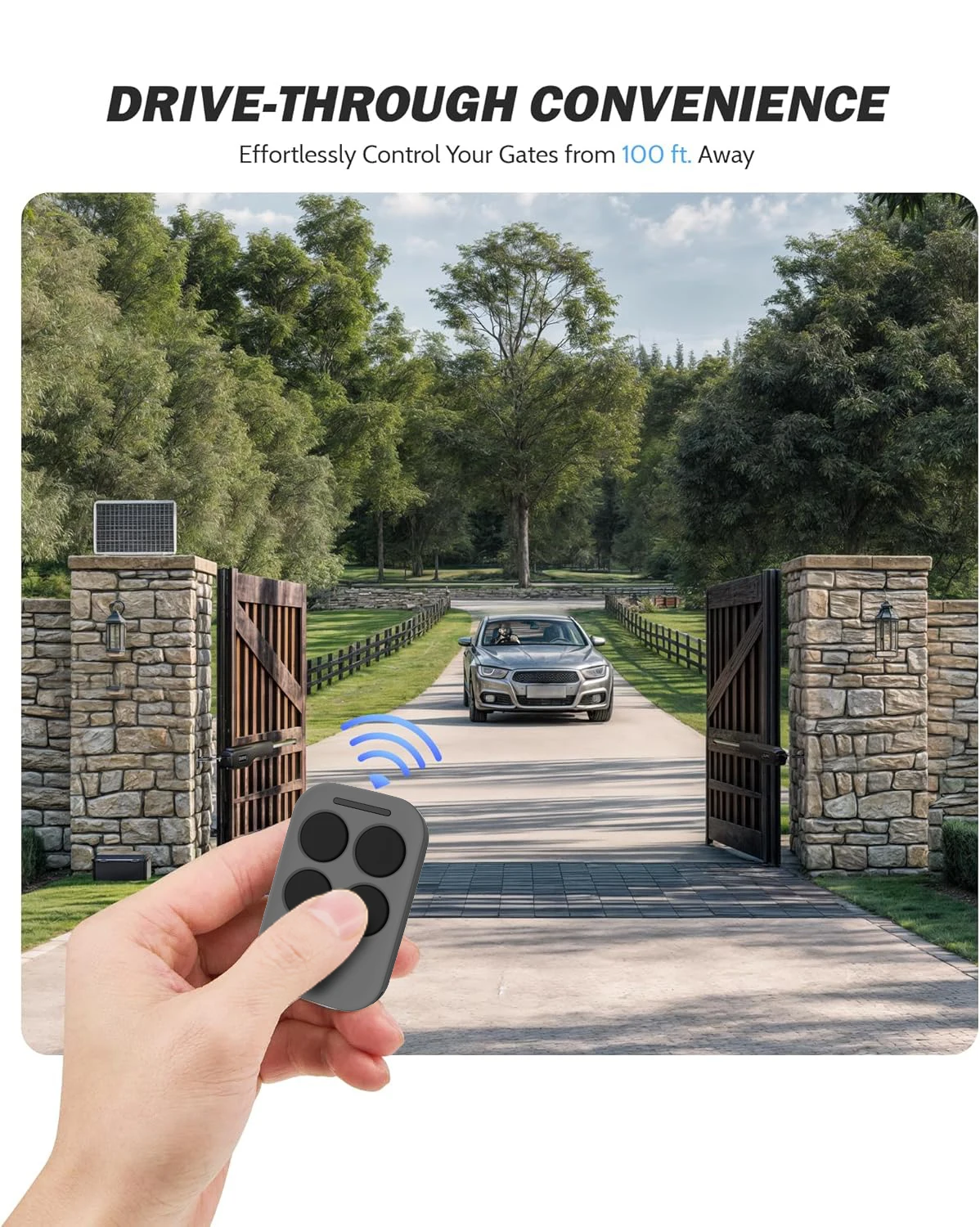 EZYOPENTECK Remote Control for Automatic Swing Sliding Gate Opener Wireless Remote Only suitable for EZYOPENTECK