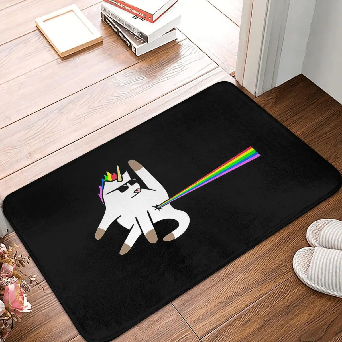 

Unicorn Cat Rainbow Butt Laser Doormat Rug carpet Mat Footpad Bath mat Non-slip toilet Balcony Parlor durable Washable